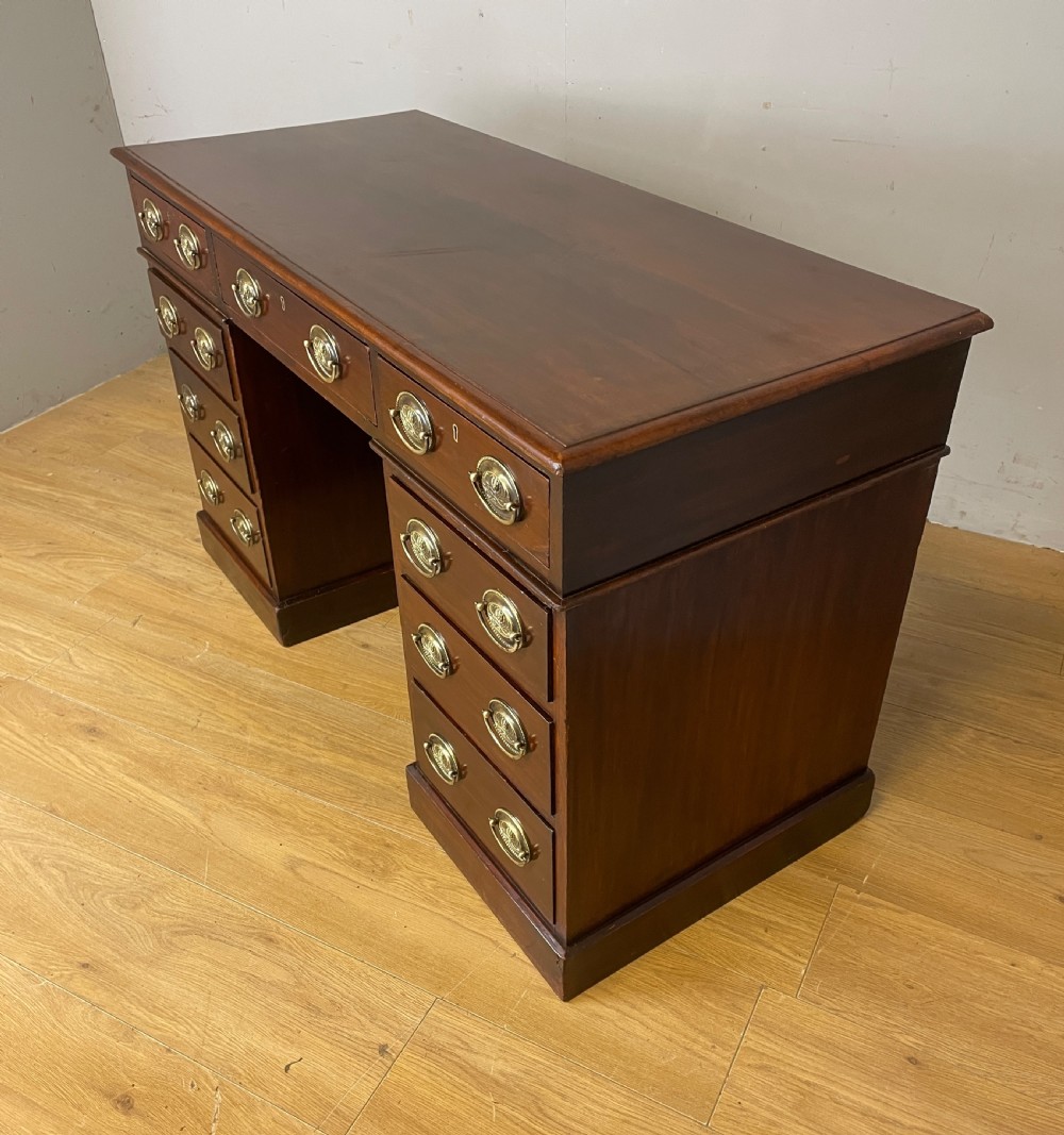 C19TH mahogany three part desk by Heal and Co London  View XII