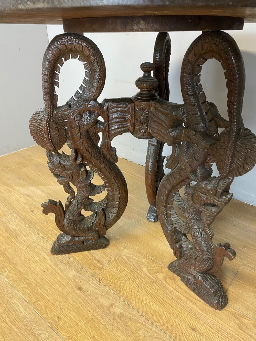 C19TH Burmese carved centre table  View VII