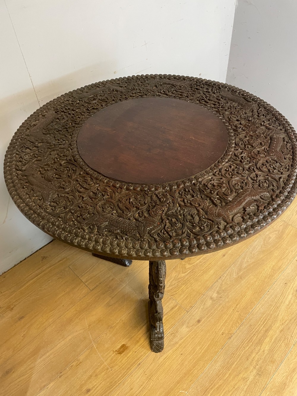 C19TH Burmese carved centre table  View IX