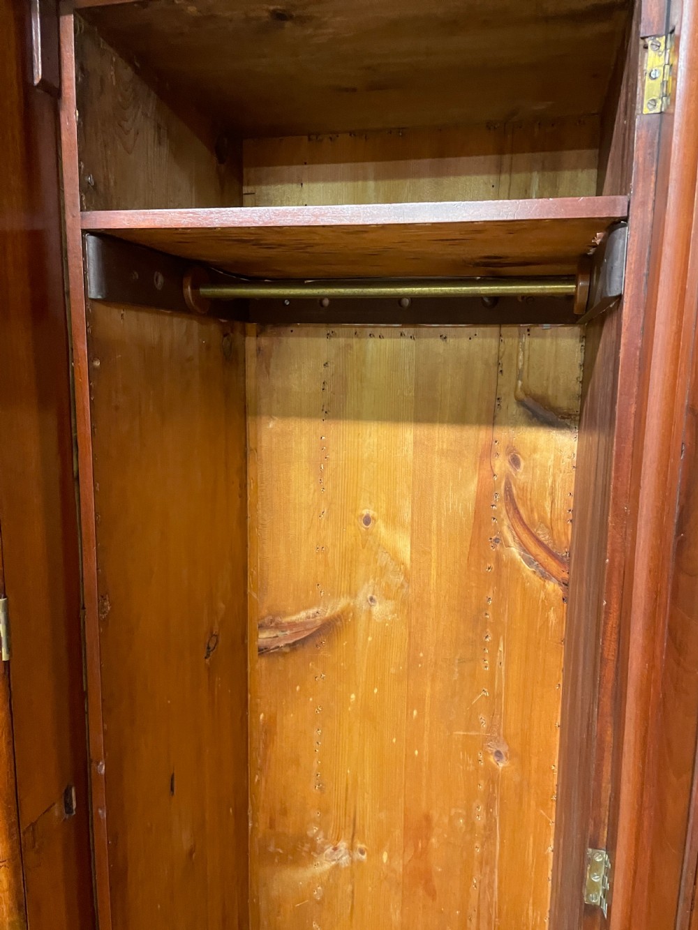 C19TH country house mahogany breakfront triple wardrobe  View X