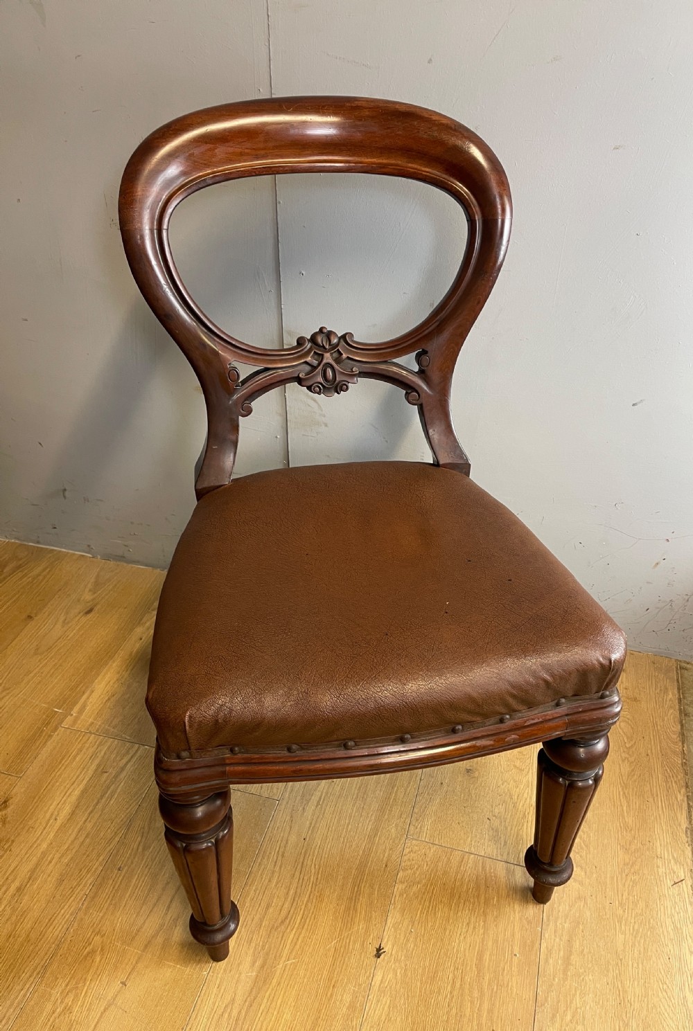 C19TH set of eight mahogany balloon back chairs by a London maker View VII