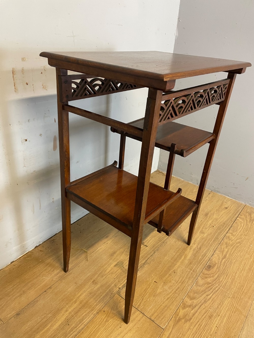 Arts and Crafts oak side table in the style of EW Godwin  View V