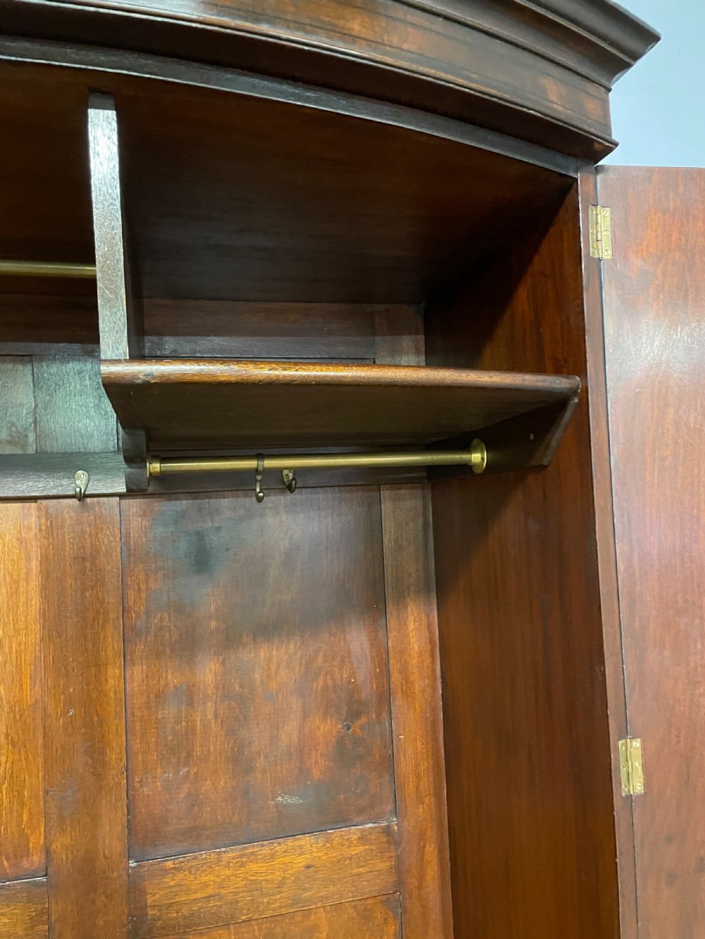 C19TH bow front flame mahogany wardrobe  View VII