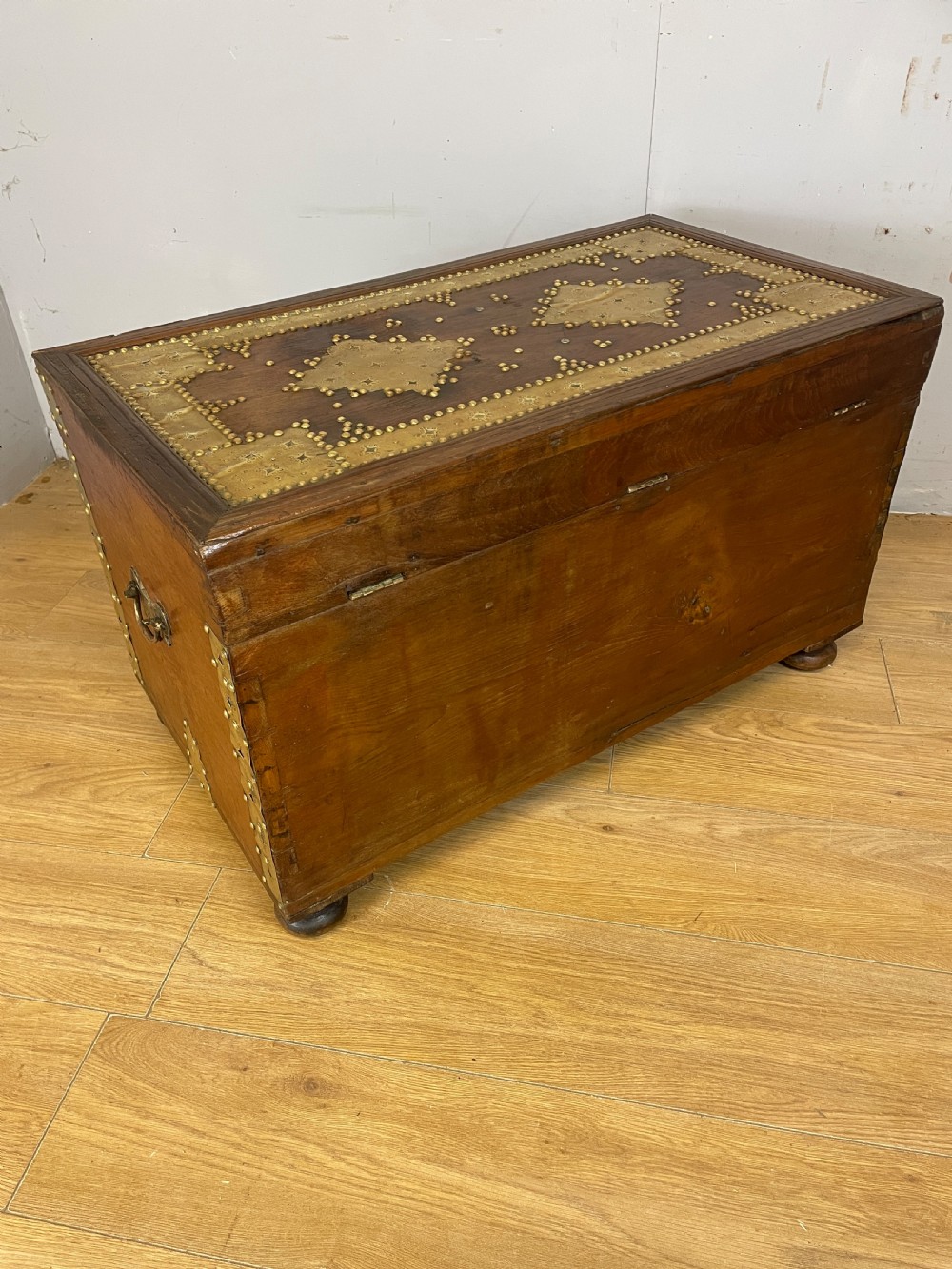 C19TH Zanzibar chest with original brass decoration  View XII
