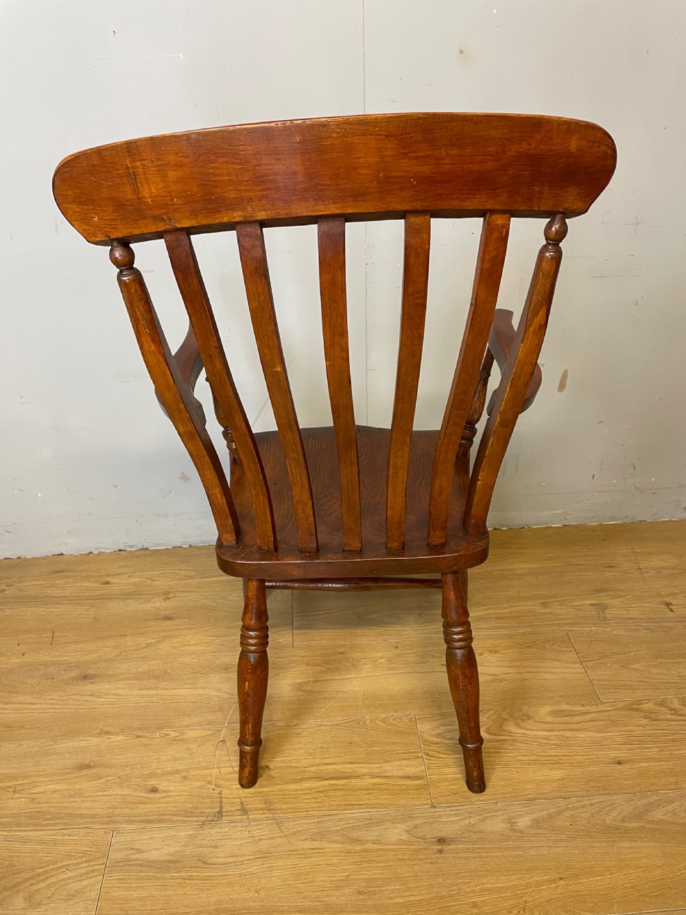 C19TH elm and beech Yorkshire slat back kitchen chair - original condition View VI