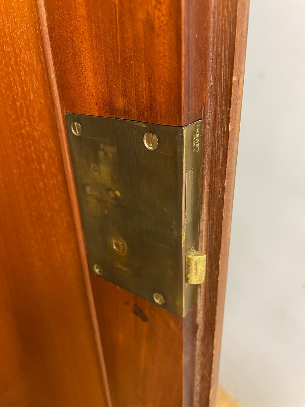 C19TH Sheraton Revival inlaid mahogany double wardrobe  View IX