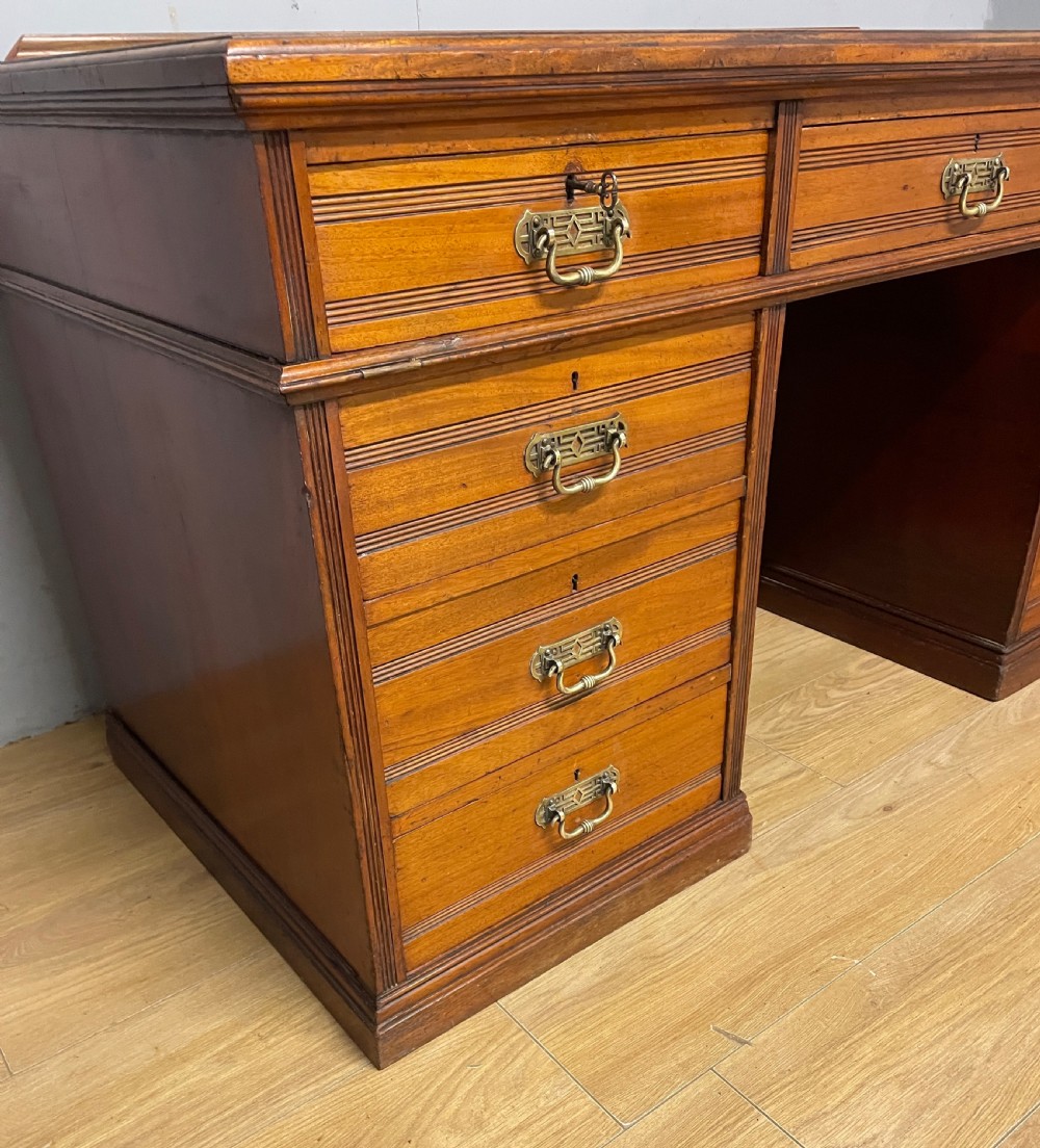 C19TH walnut estate desk in original condition  View IV