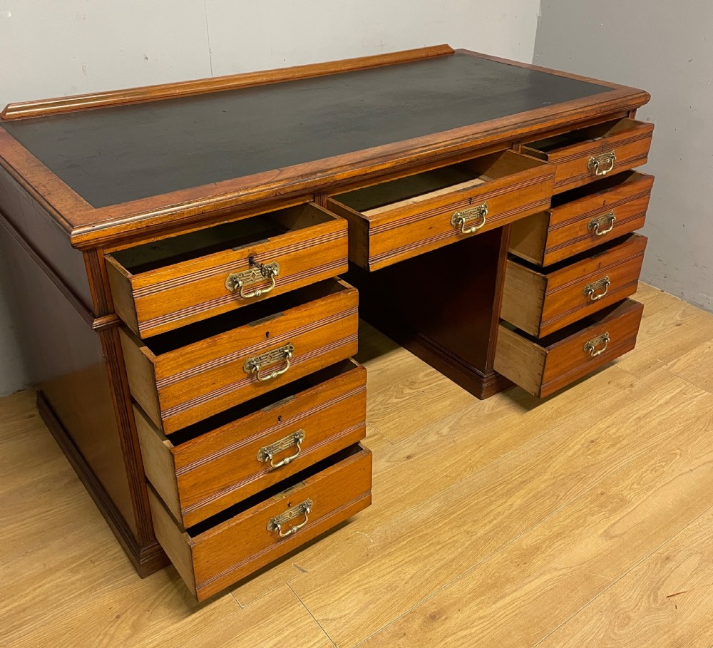 C19TH walnut estate desk in original condition  View VI