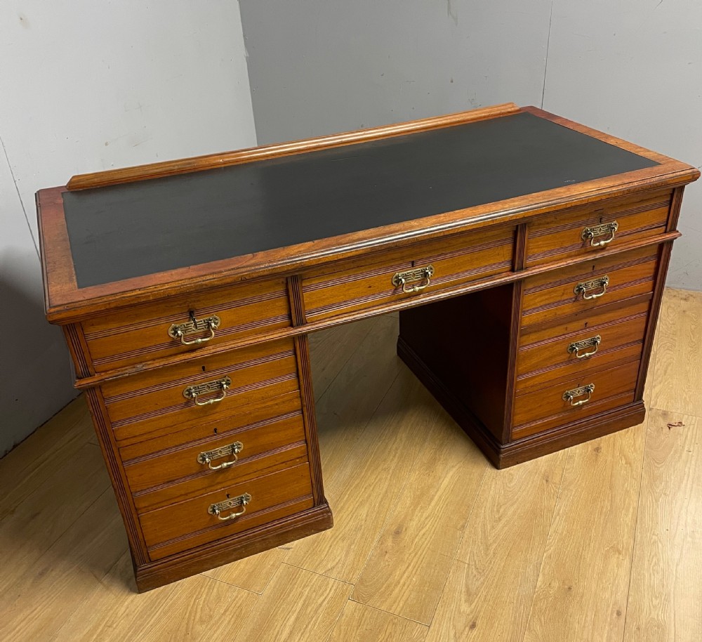 C19TH walnut estate desk in original condition  View XI
