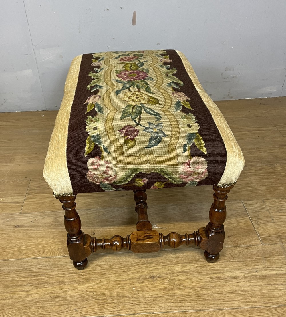 Late C19TH walnut bobbin turned stool  View III