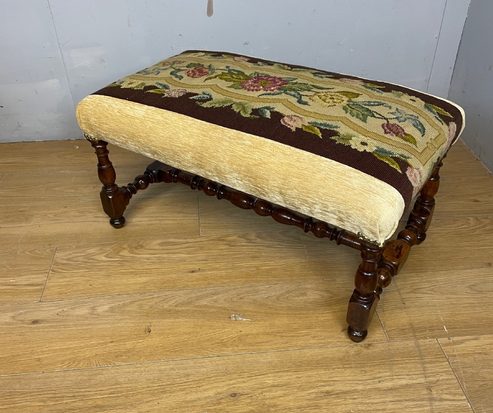 Late C19TH walnut bobbin turned stool  View IV