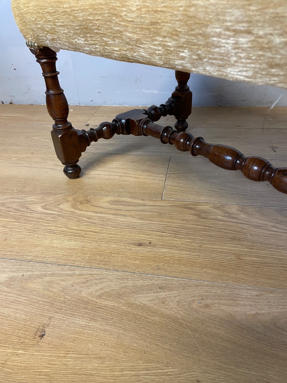 Late C19TH walnut bobbin turned stool  View VI