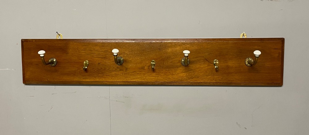 Brass and porcelain coat rack circa 1895 