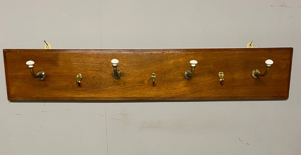 Brass and porcelain coat rack circa 1895  View VIII