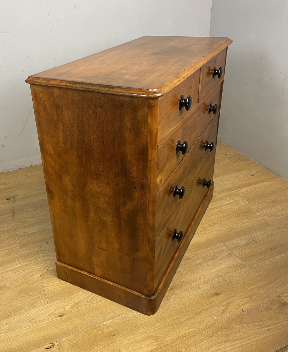 Antique satin birch four height chest of drawers circa 1870 View VII