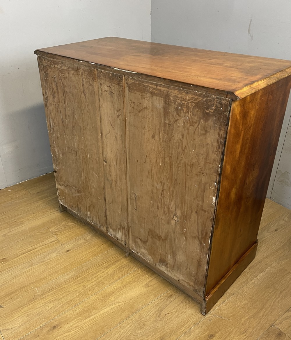 Antique satin birch four height chest of drawers circa 1870 View VIII