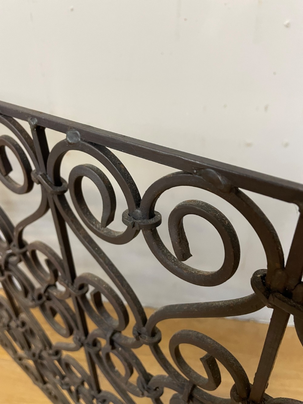Wrought iron estate made fire screen circa 1920 View IX