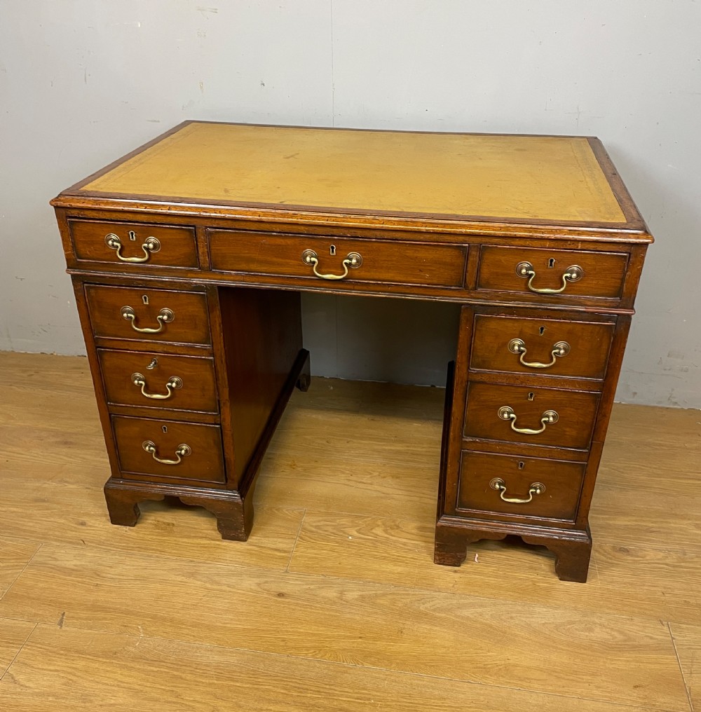 C19TH mahogany three part desk with provenance 