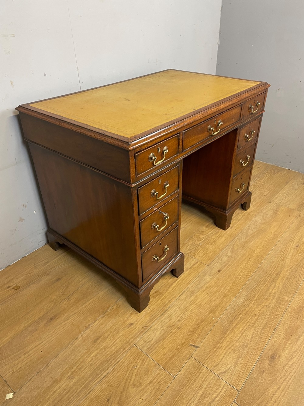 C19TH mahogany three part desk with provenance  View IV