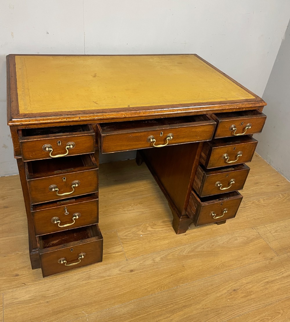 C19TH mahogany three part desk with provenance  View V