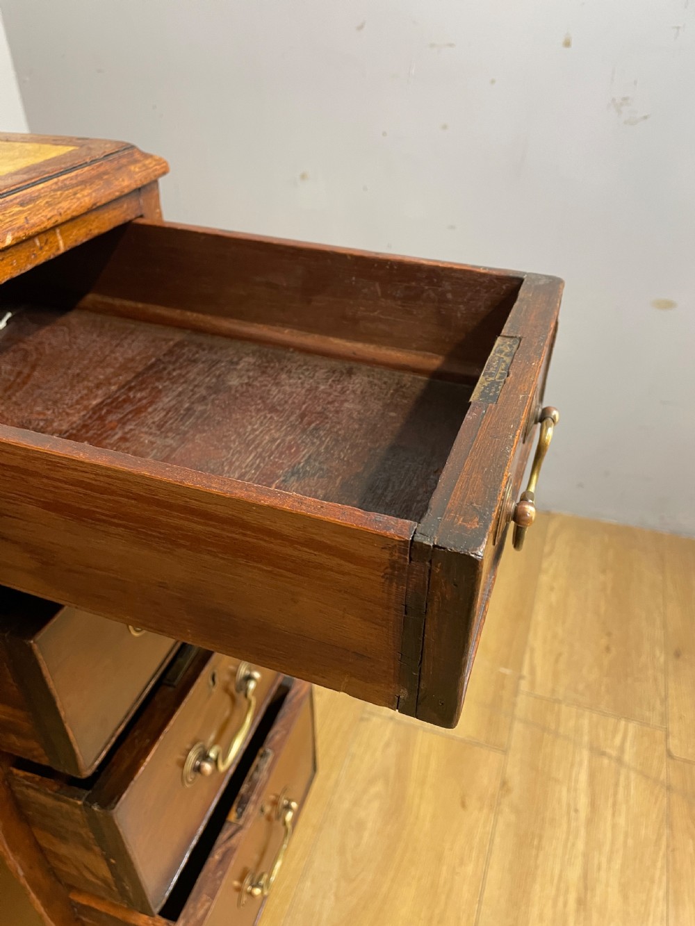 C19TH mahogany three part desk with provenance  View VI