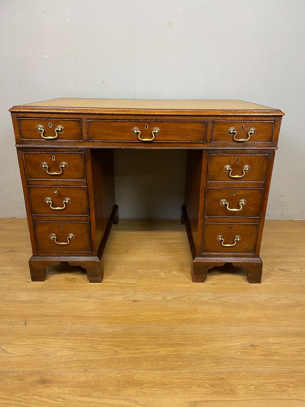 C19TH mahogany three part desk with provenance  View IX