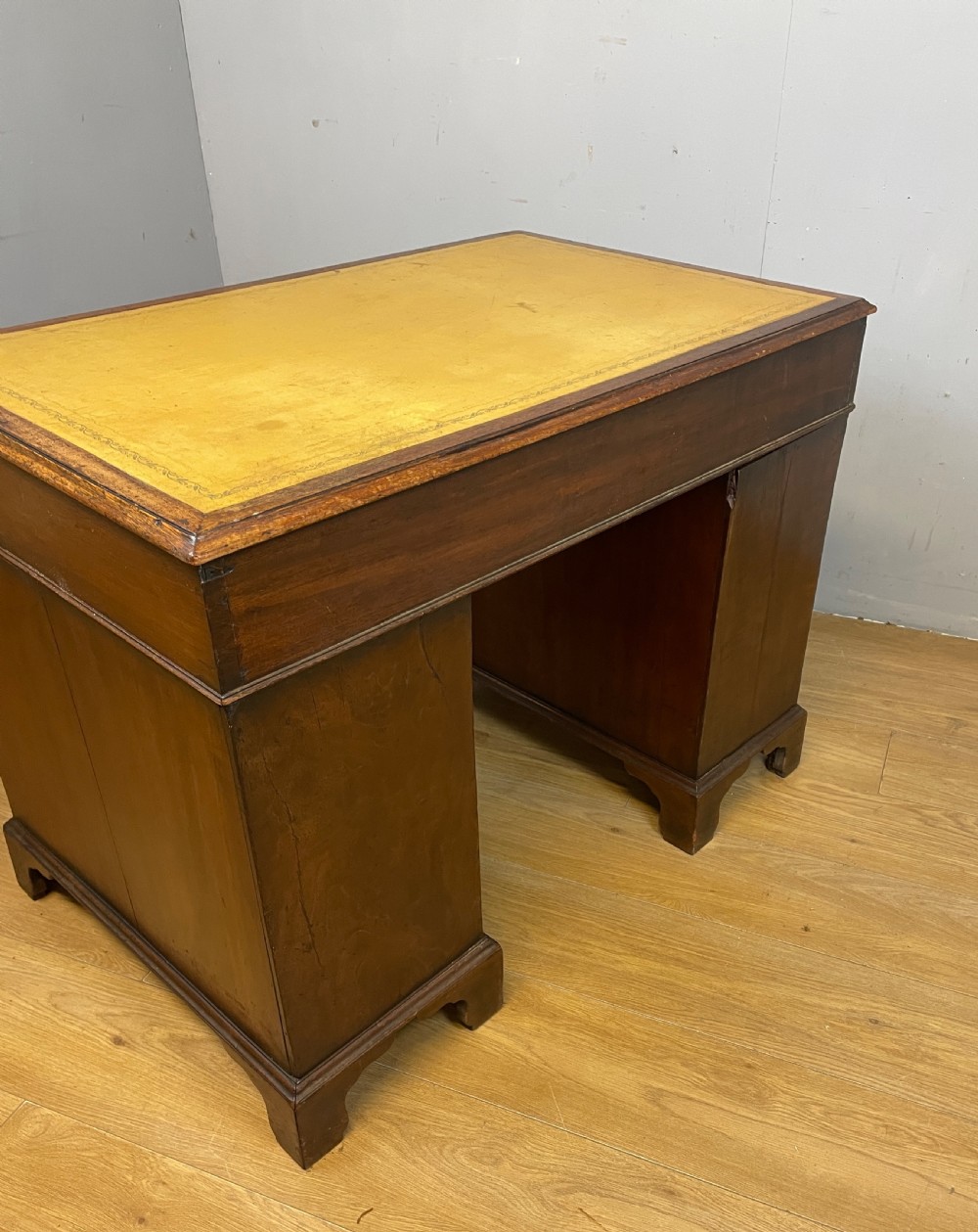 C19TH mahogany three part desk with provenance  View XI