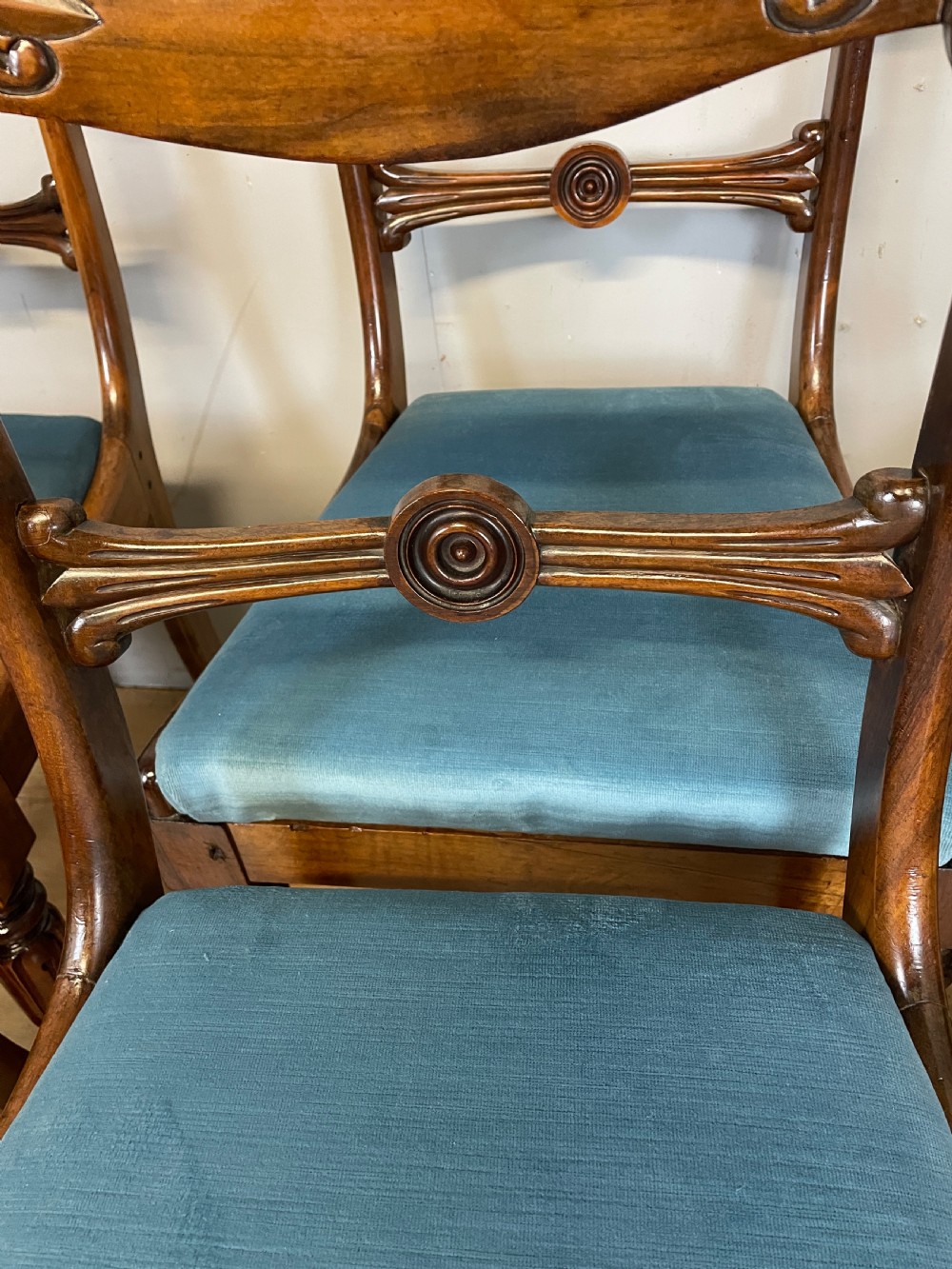 Set of six late Regency mahogany dining chairs  View VI