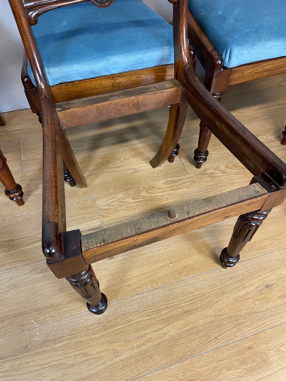 Set of six late Regency mahogany dining chairs  View IX