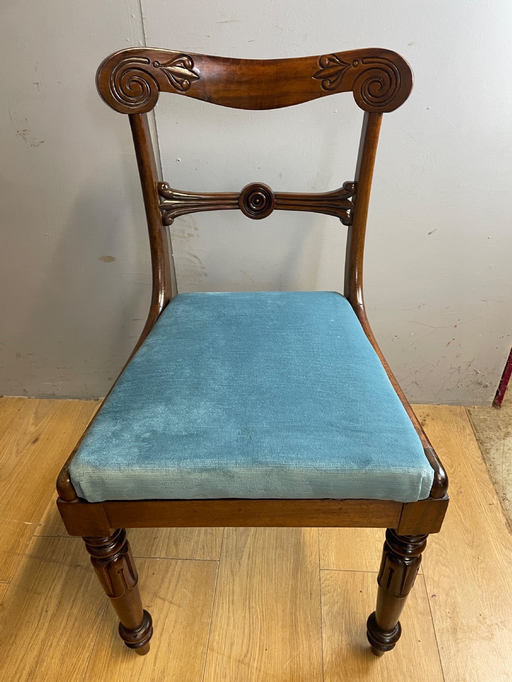 Set of six late Regency mahogany dining chairs  View XI