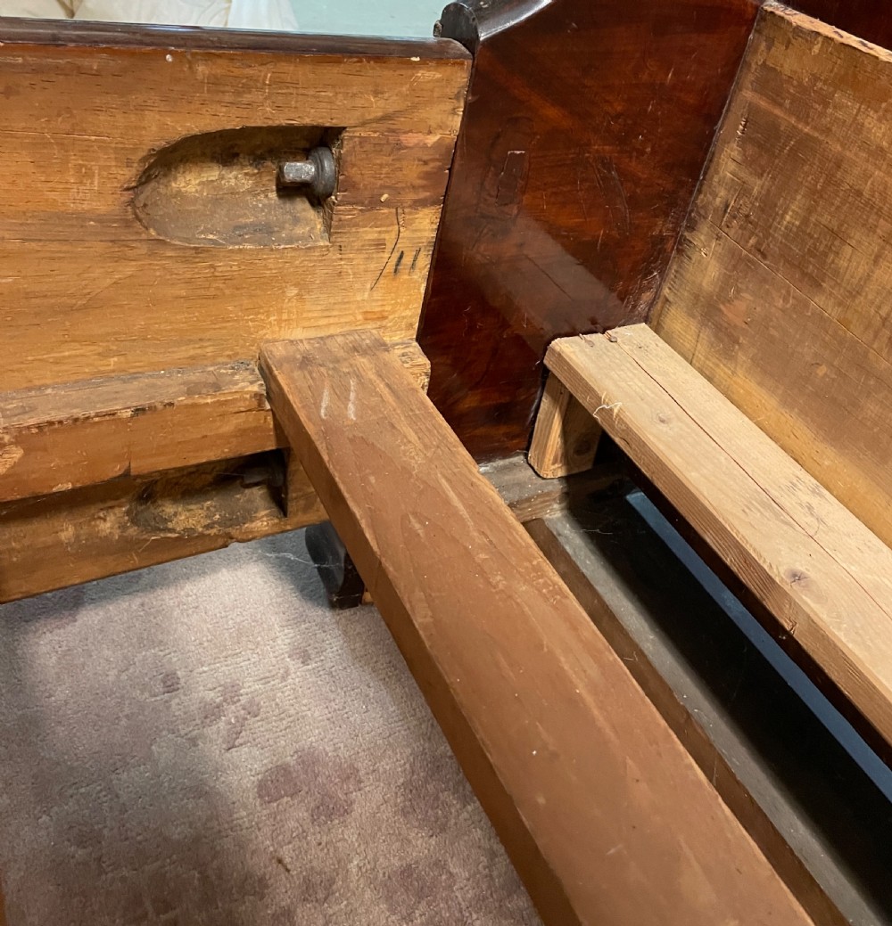 French C19TH mahogany sleigh bed -large single  View X