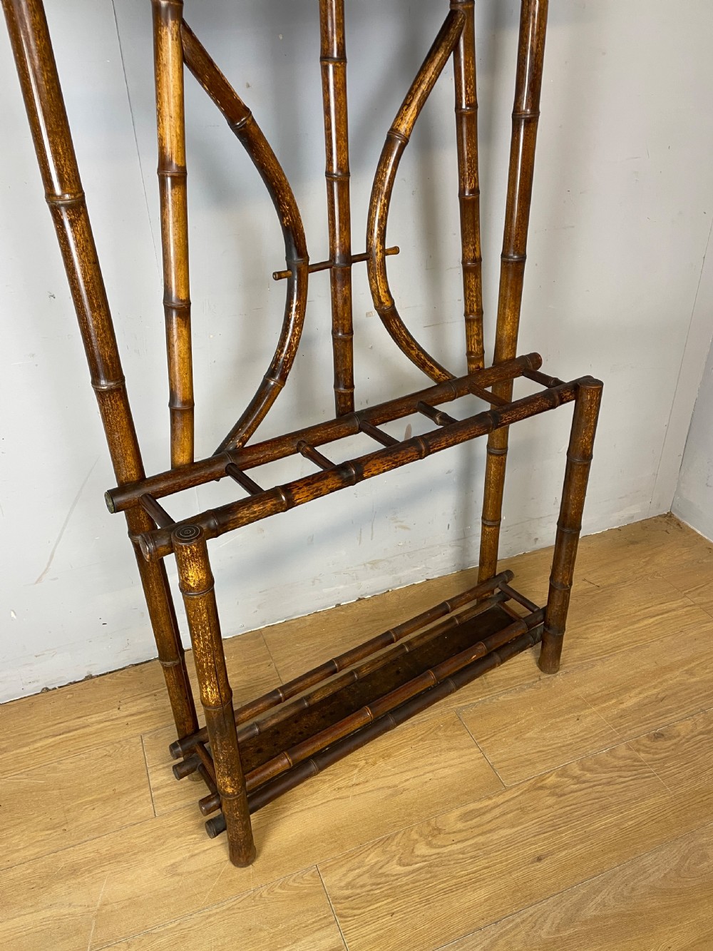 C19TH aesthetic movement bamboo hall stand  View IV