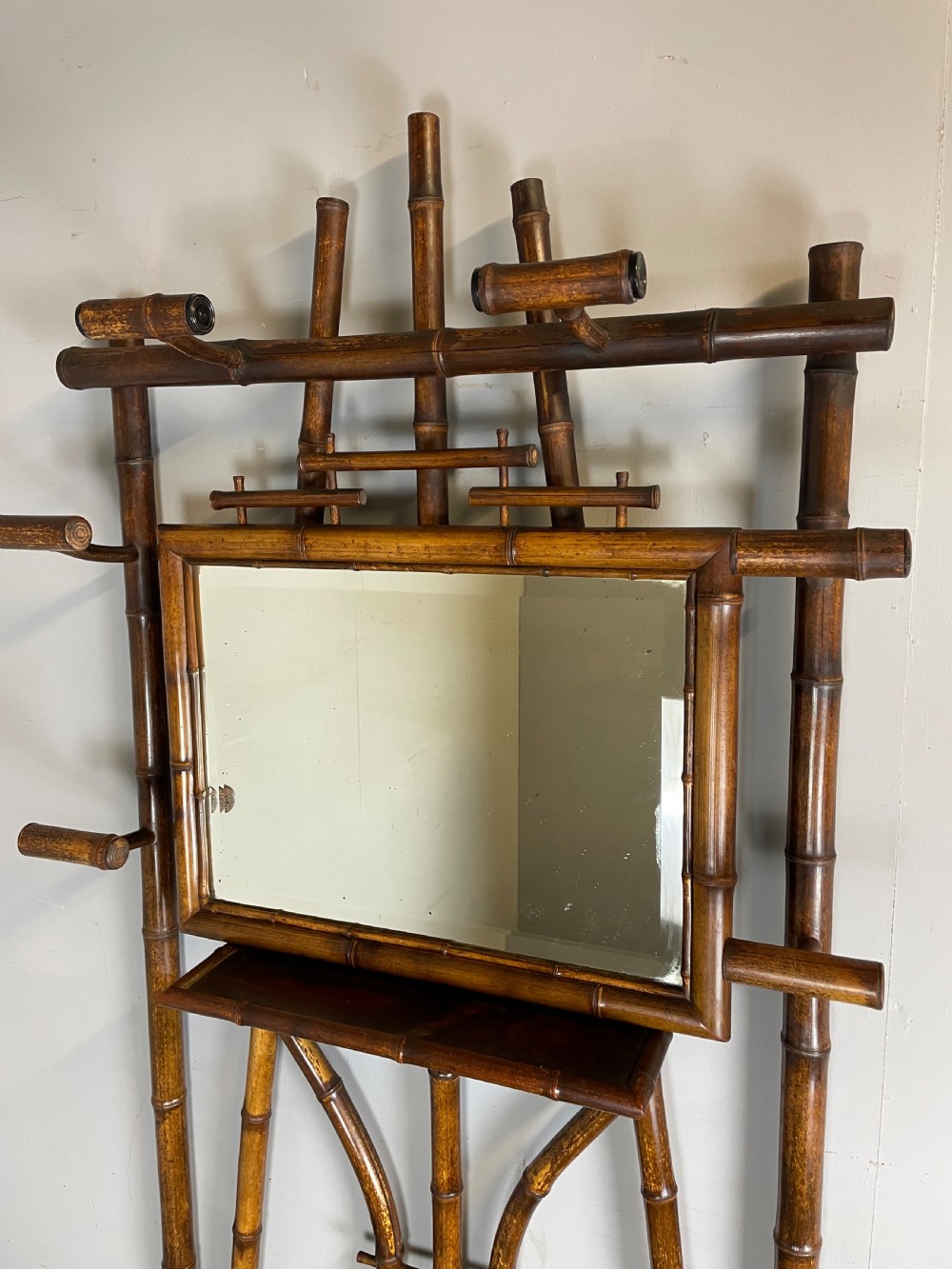 C19TH aesthetic movement bamboo hall stand  View XIV