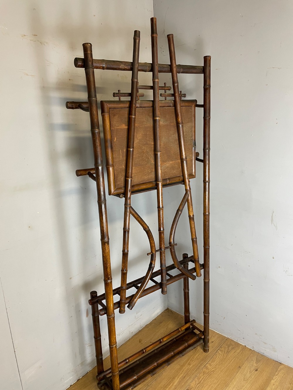 C19TH aesthetic movement bamboo hall stand  View XV