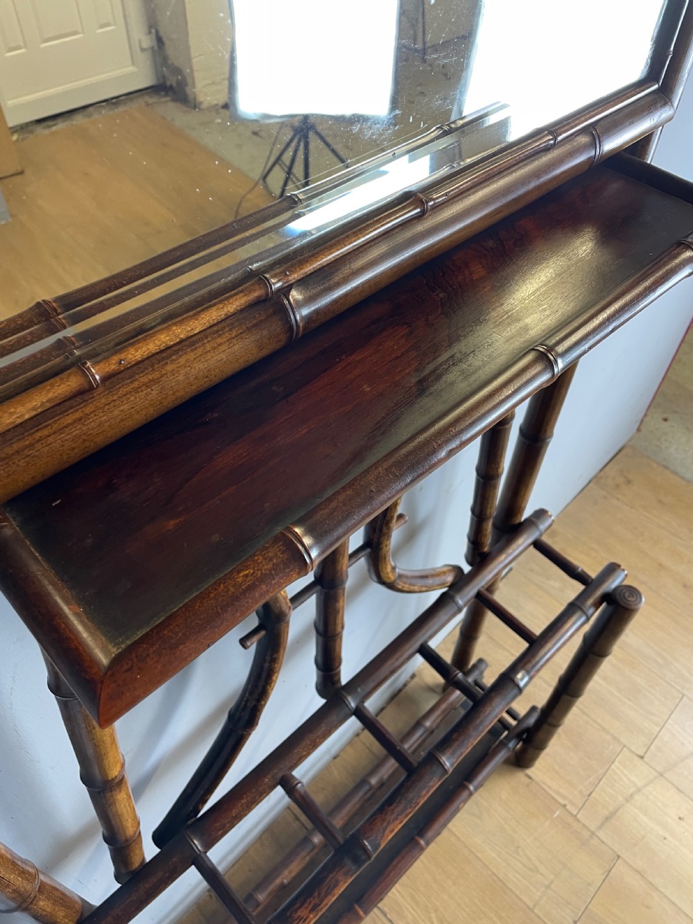 C19TH aesthetic movement bamboo hall stand  View XVI