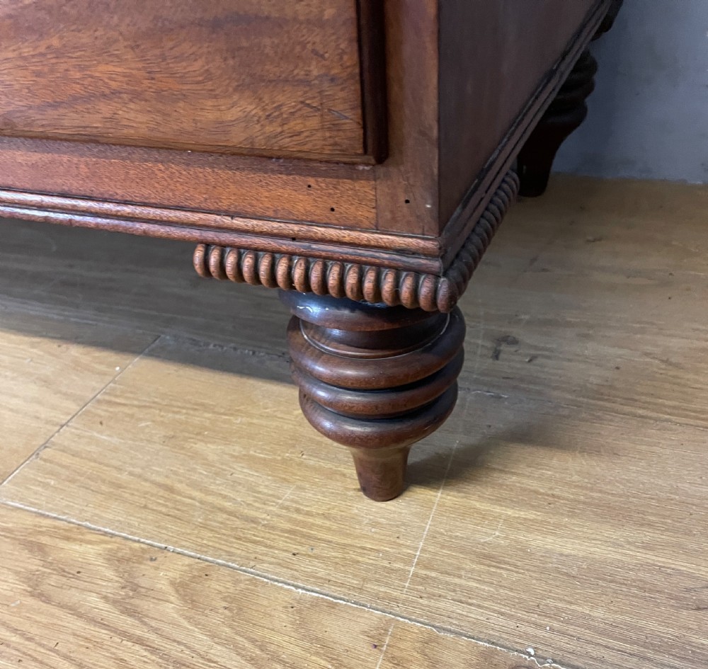 Late Regency five height mahogany chest of drawers with provenance  View IX