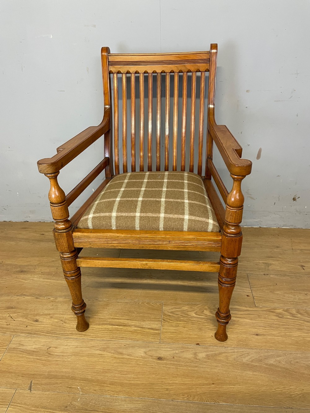 Walnut Arts and Crafts armchair circa 1900