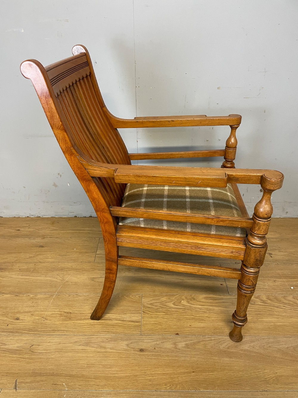 Walnut Arts and Crafts armchair circa 1900 View V