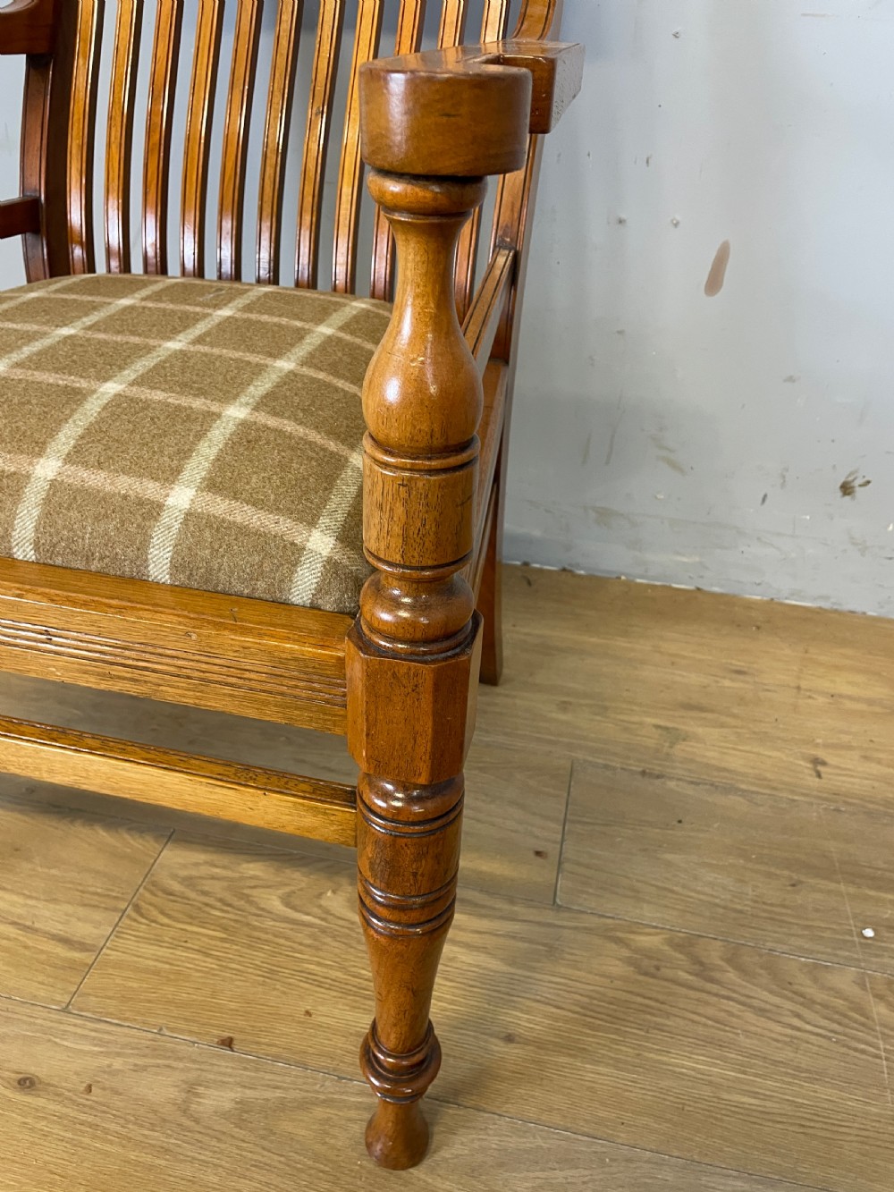 Walnut Arts and Crafts armchair circa 1900 View IX