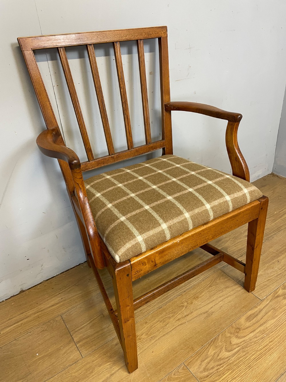 Georgian elm country armchair circa 1800 View II