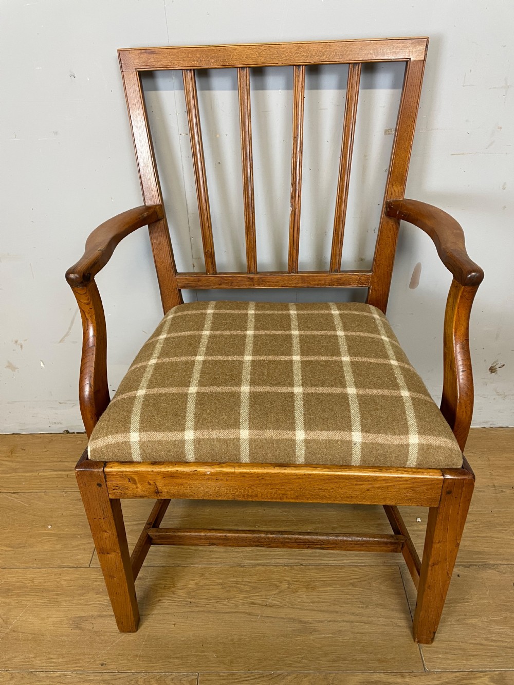 Georgian elm country armchair circa 1800 View III