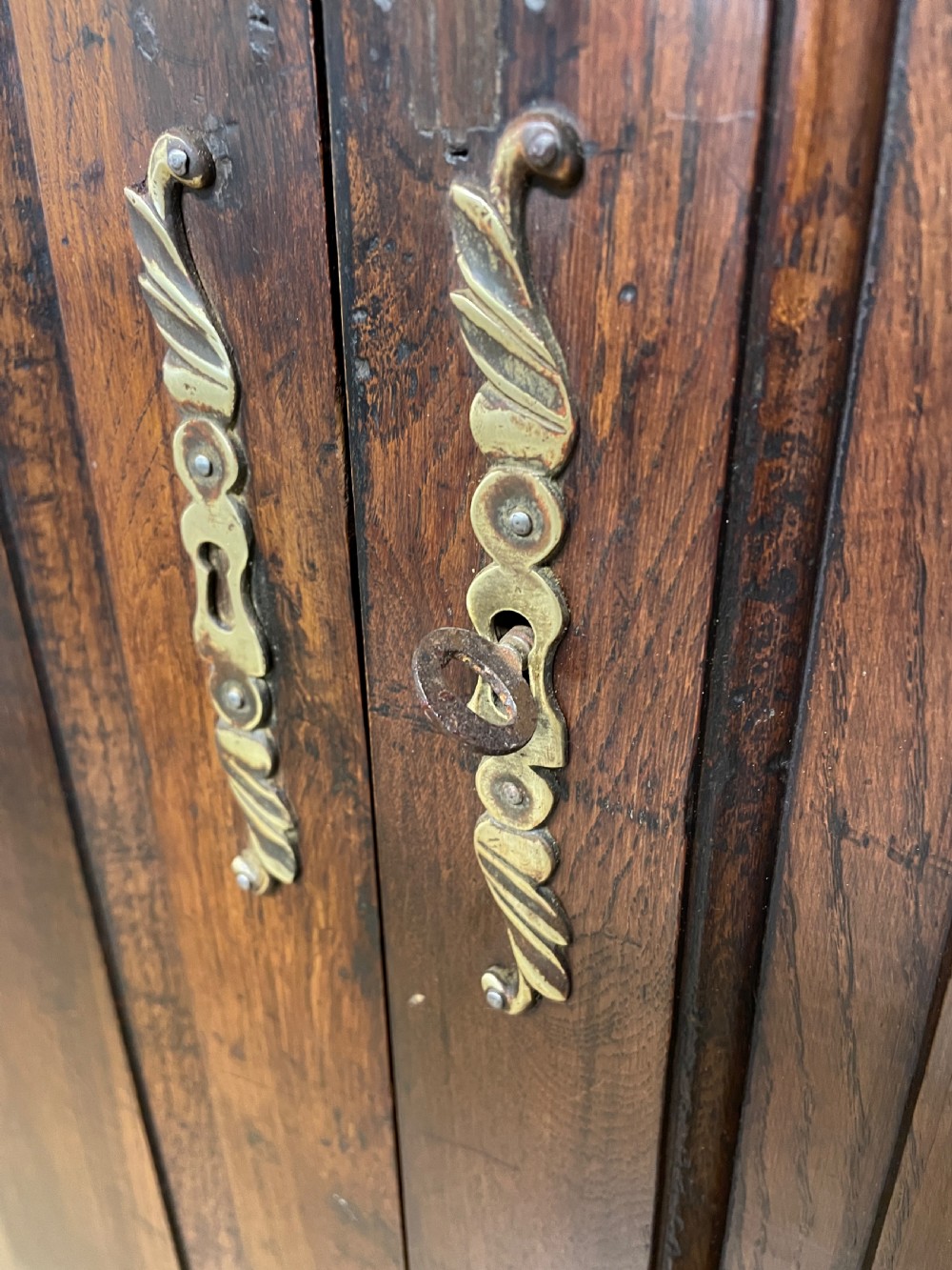 C19TH provincial French panelled oak wardrobe  View IV