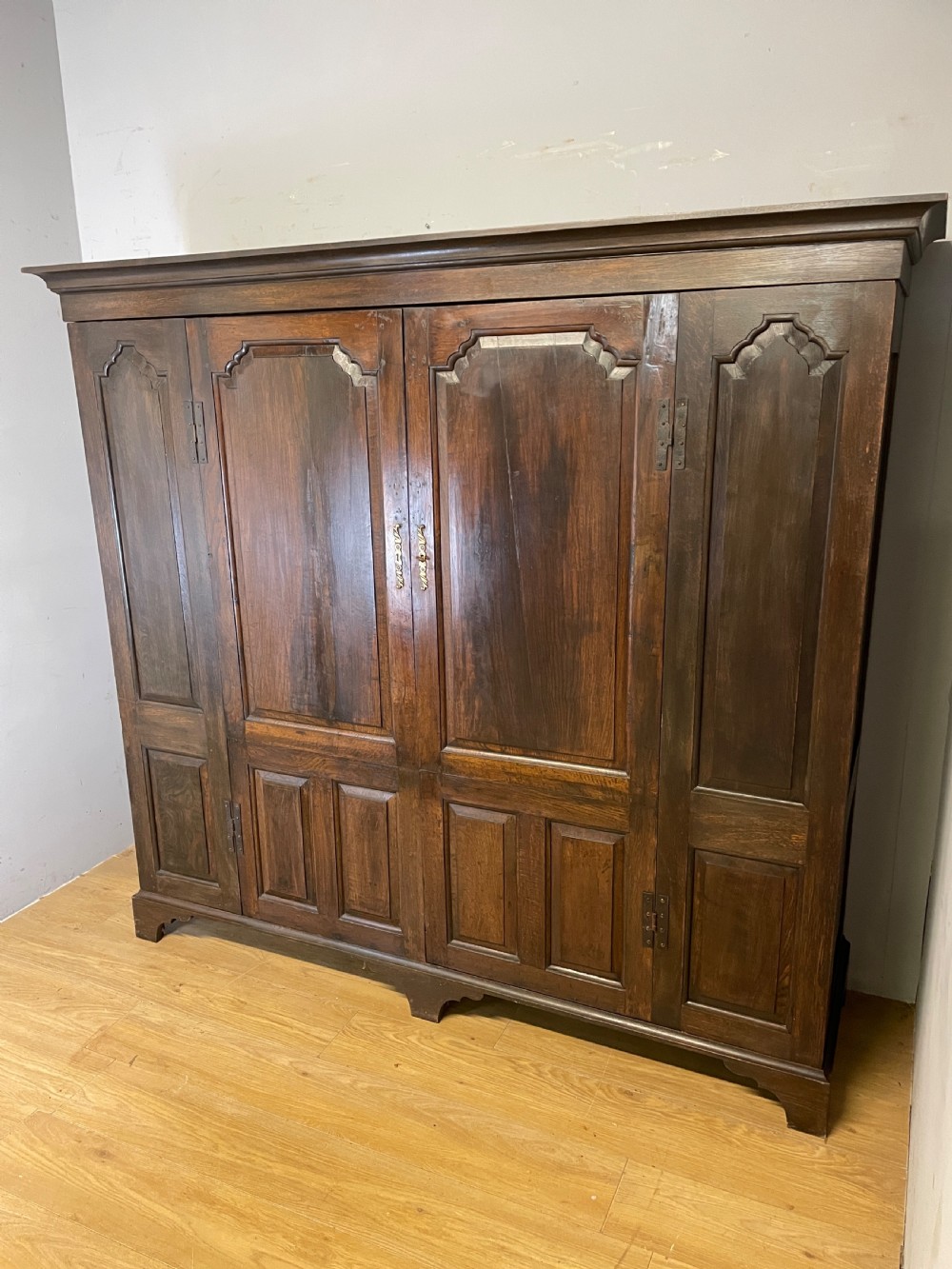 C19TH provincial French panelled oak wardrobe  View IX