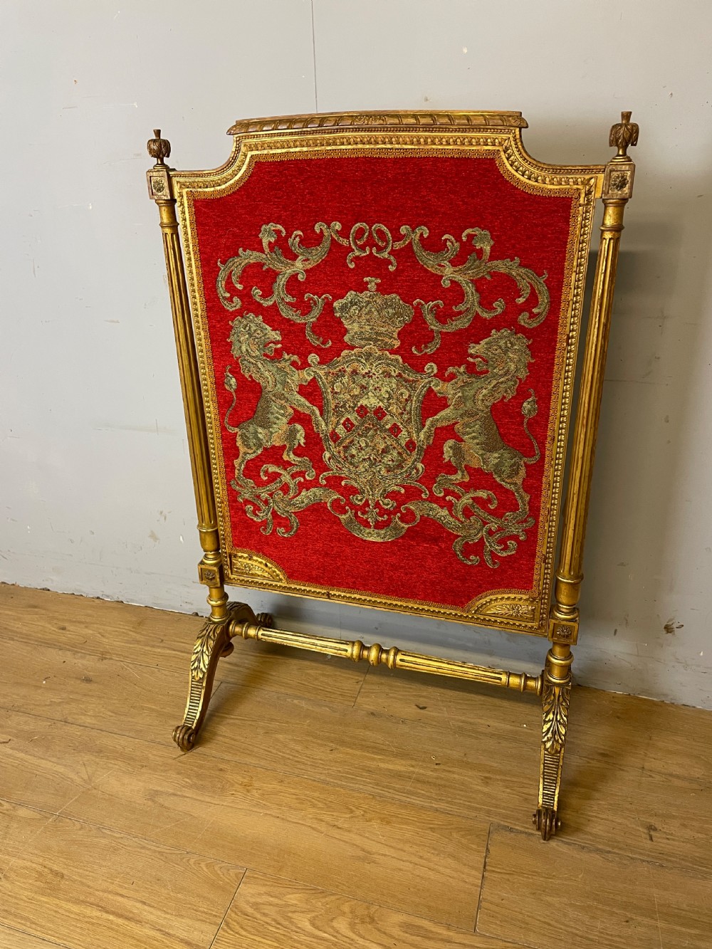 C19TH carved giltwood firescreen 
