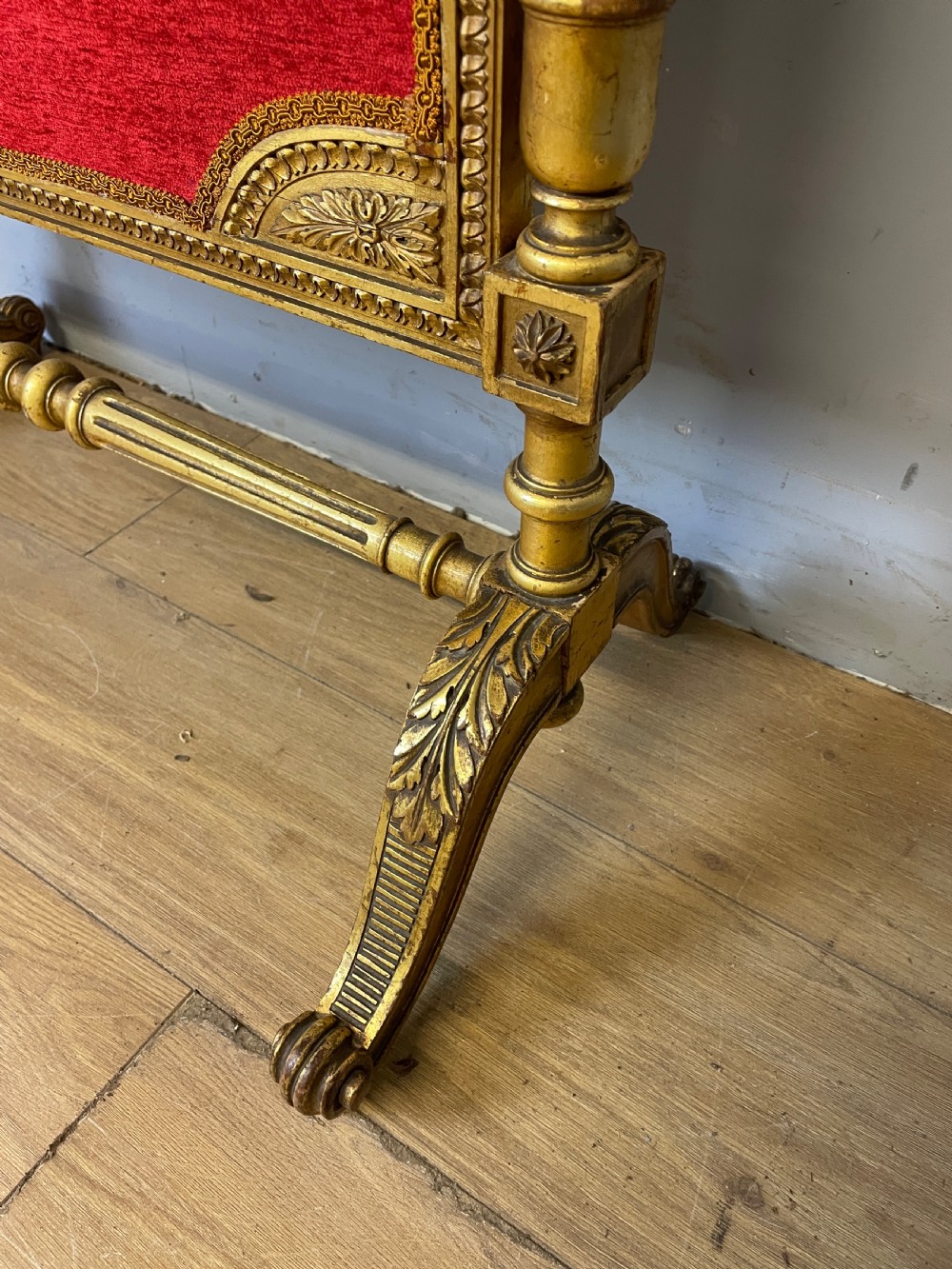 C19TH carved giltwood firescreen  View IV