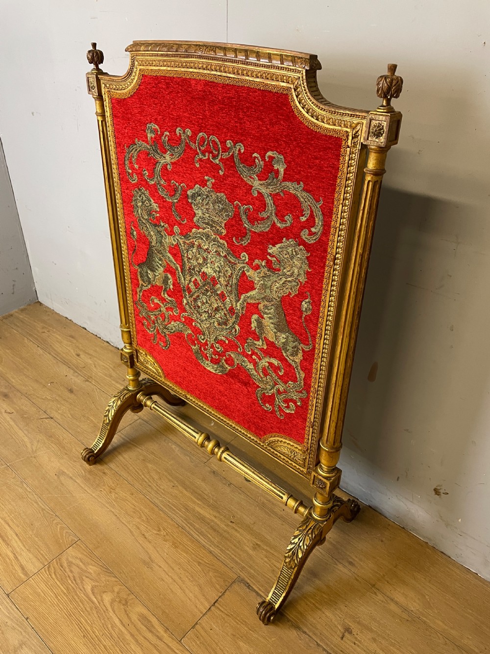 C19TH carved giltwood firescreen  View X