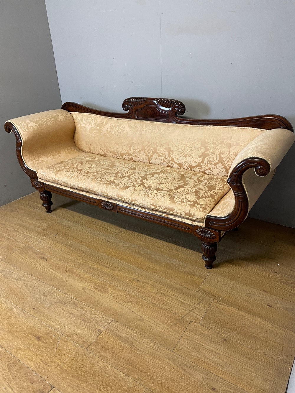 Regency mahogany scroll end sofa circa 1830 View II