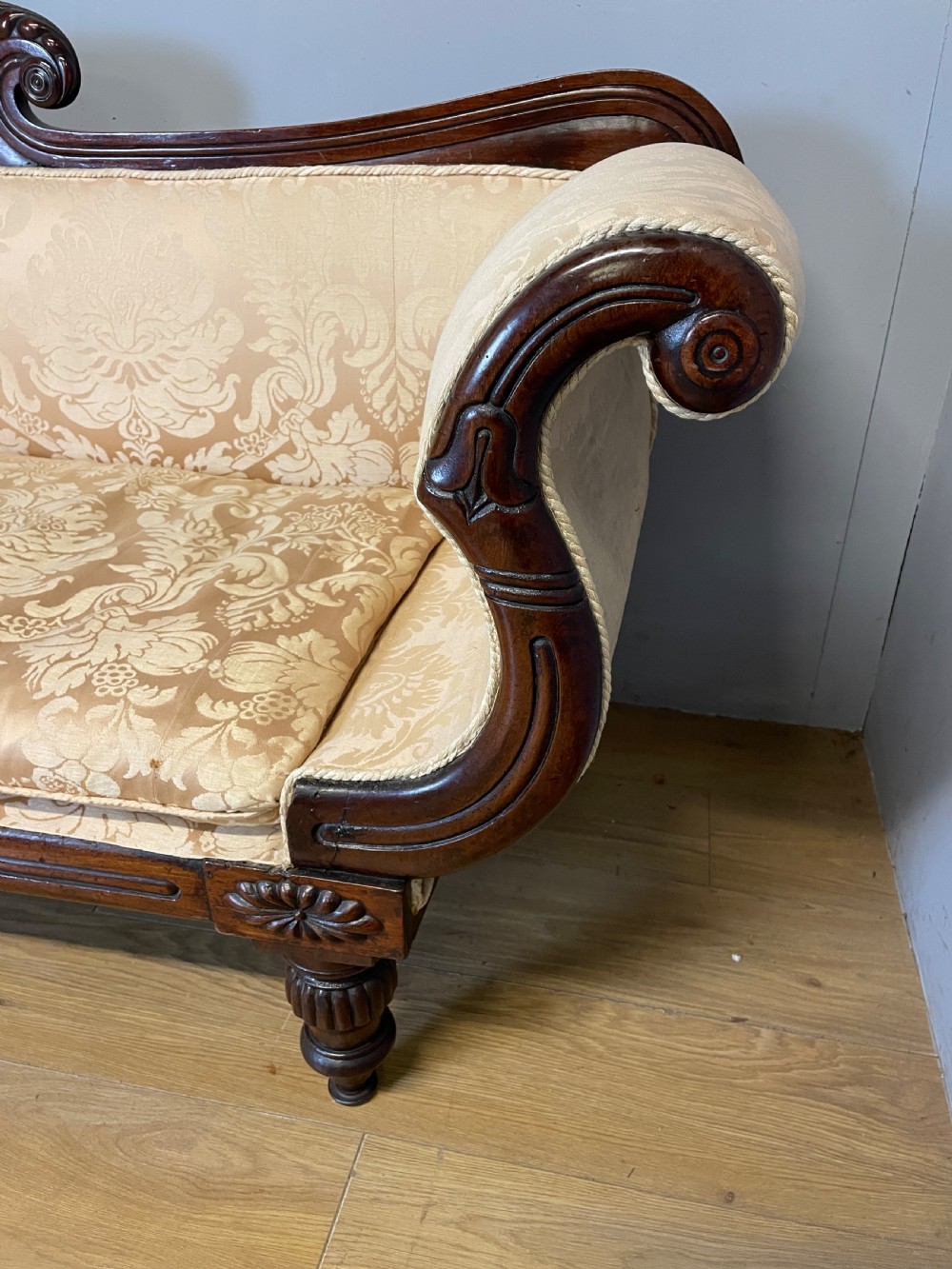 Regency mahogany scroll end sofa circa 1830 View IV