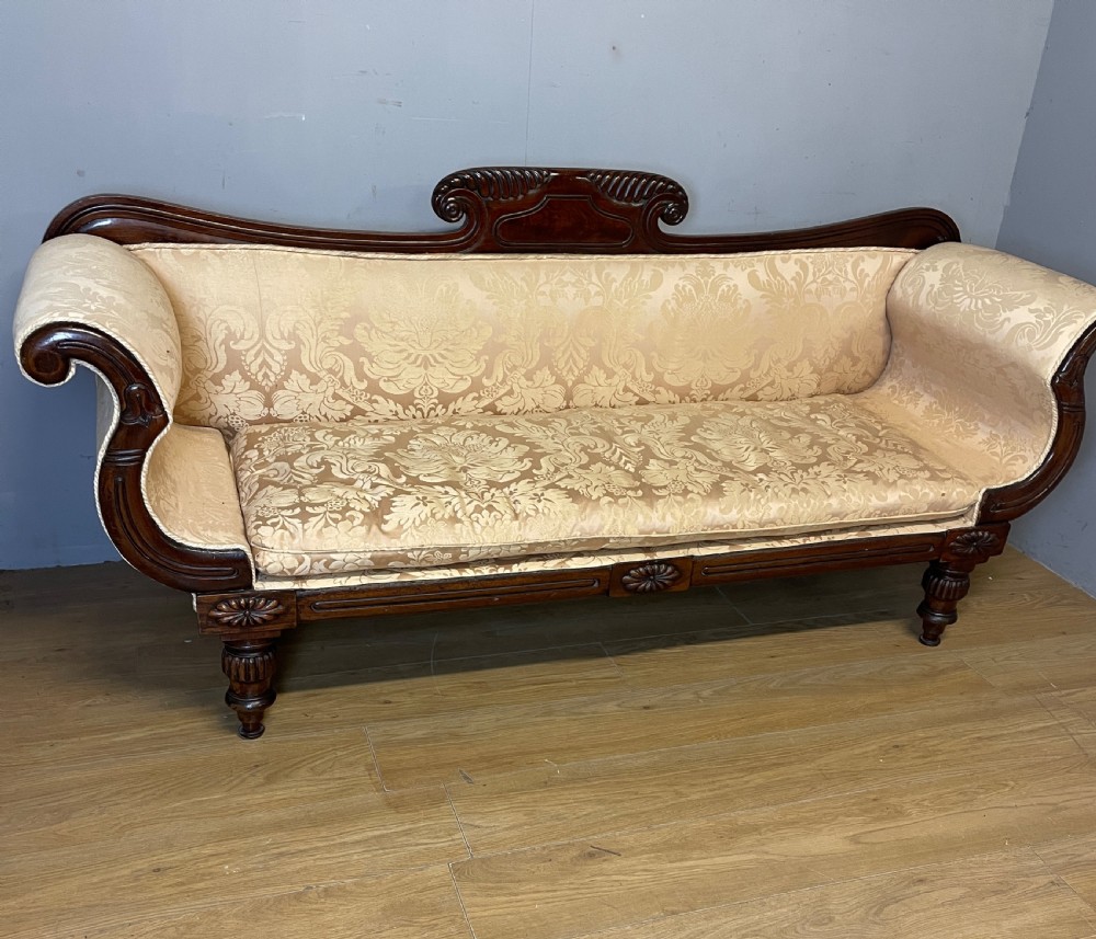 Regency mahogany scroll end sofa circa 1830 View V
