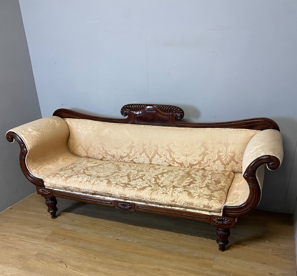Regency mahogany scroll end sofa circa 1830 View X
